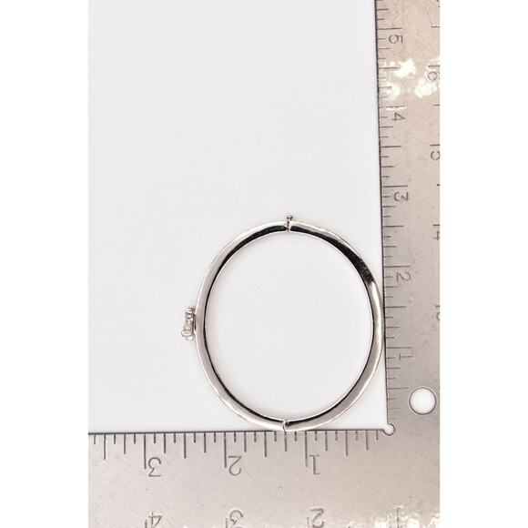 Coach Bangle Bracelet Shooting Star Silver Tone Rhinestone Crystal Signed Bin8 - Picture 12 of 12